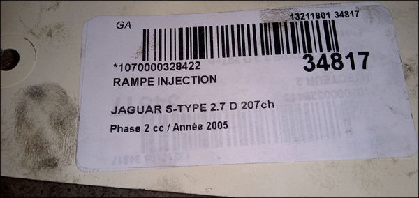 Rampe injection Jaguar S-TYPE II (X200) 2.7 d (2004-2007)
