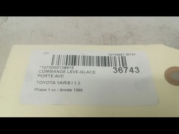 Commande lève-glace porte avant droite Toyota YARIS (_P1_) 1.3 (ncp10_, scp12_) (1999-2005)