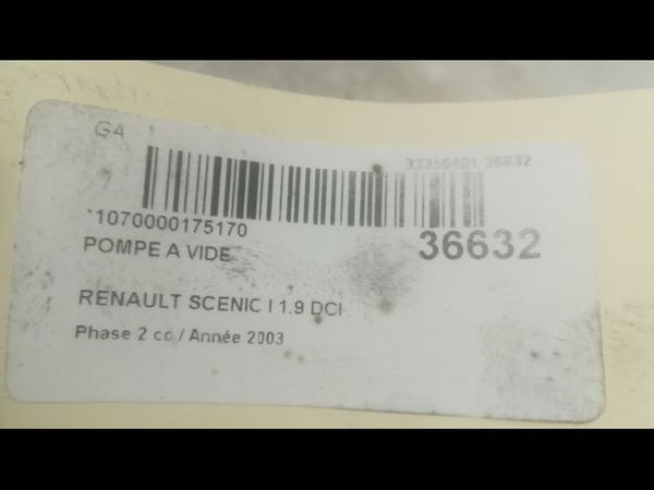 Pompe a vide Renault SCÉNIC I Monospace (JA0-1_, FA0_) 1.9 dci (ja05, ja1f) (1999-2003) 5 portes