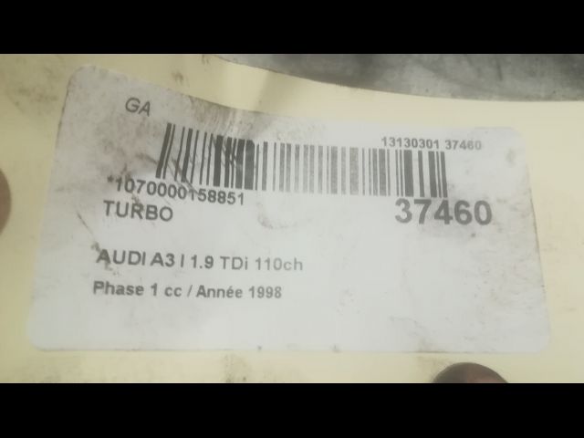 Turbo AUDI A3 I Phase 1 09-1996--10-2000 1.9 TDi 110ch