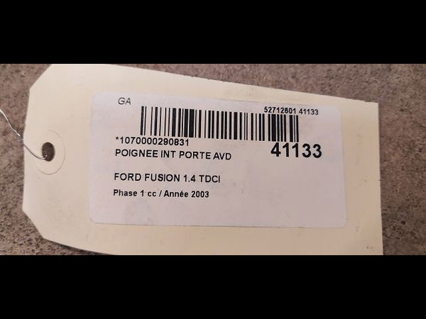 Poignee int porte avd Ford FUSION (JU_) 1.4 tdci (2002-2012) 5 portes