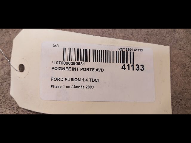 Poignee int porte avd Ford FUSION (JU_) 1.4 tdci (2002-2012) 5 portes