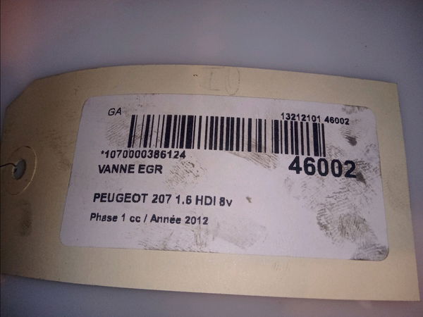 Vanne egr Peugeot 207-207 (WA_, WC_) 1.6 hdi (2006-2013) 5 portes