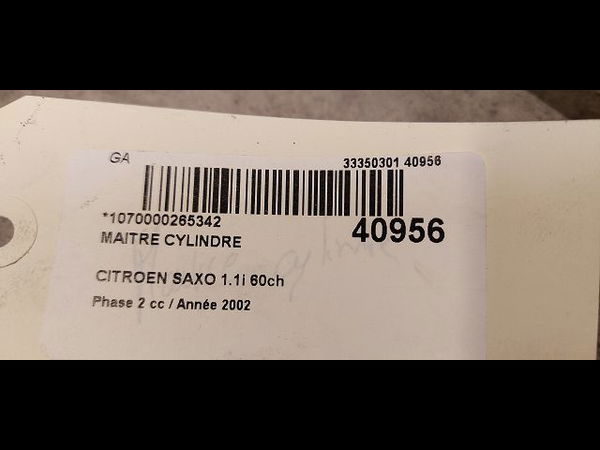Maitre cylindre Citroën SAXO (S0, S1) 1.1 x, sx (1996-2003) 5 portes