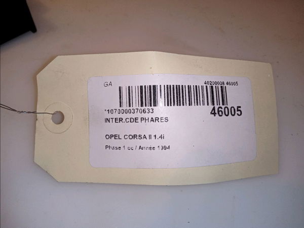 Interrupteur commande de phares Opel CORSA B (S93) 1.4 i (f08, f68, m68) (1993-2000)