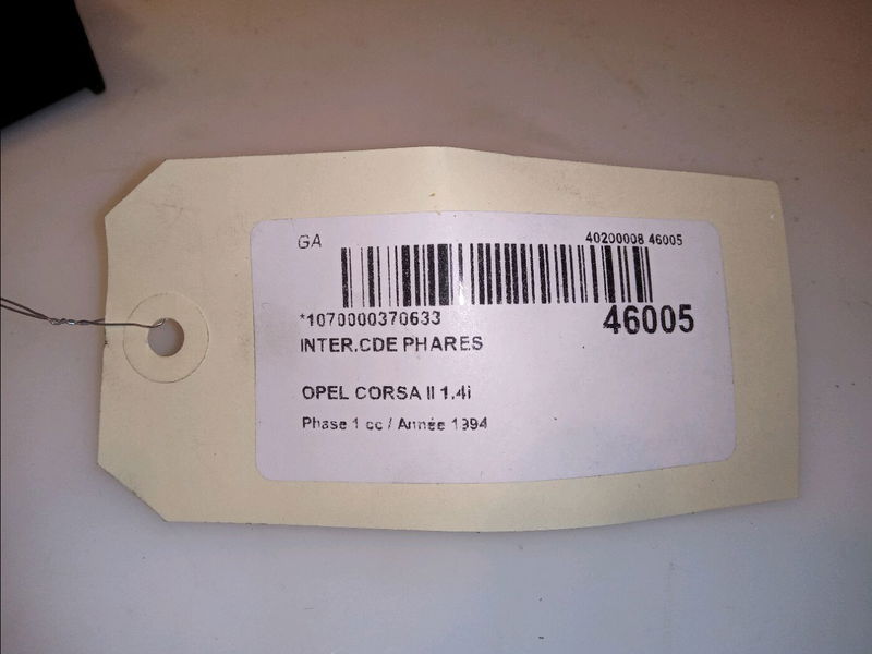 Interrupteur commande de phares Opel CORSA B (S93) 1.4 i (f08, f68, m68) (1993-2000)