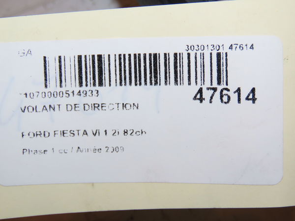 Volant de direction Ford FIESTA VI (CB1, CCN) 1.25 (2008-2017) 5 portes