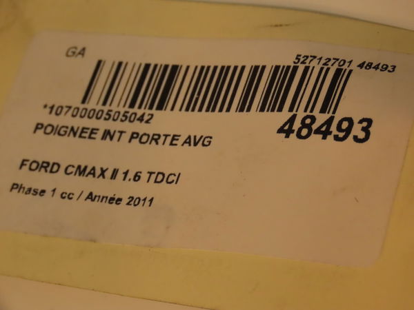 Poignee int porte avg Ford C-MAX II (DXA-CB7, DXA-CEU) 1.6 tdci (2010-2019) 5 portes