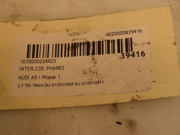 Interrupteur commande de phares Audi A5 (8T3) 2.7 tdi (2007-2012)