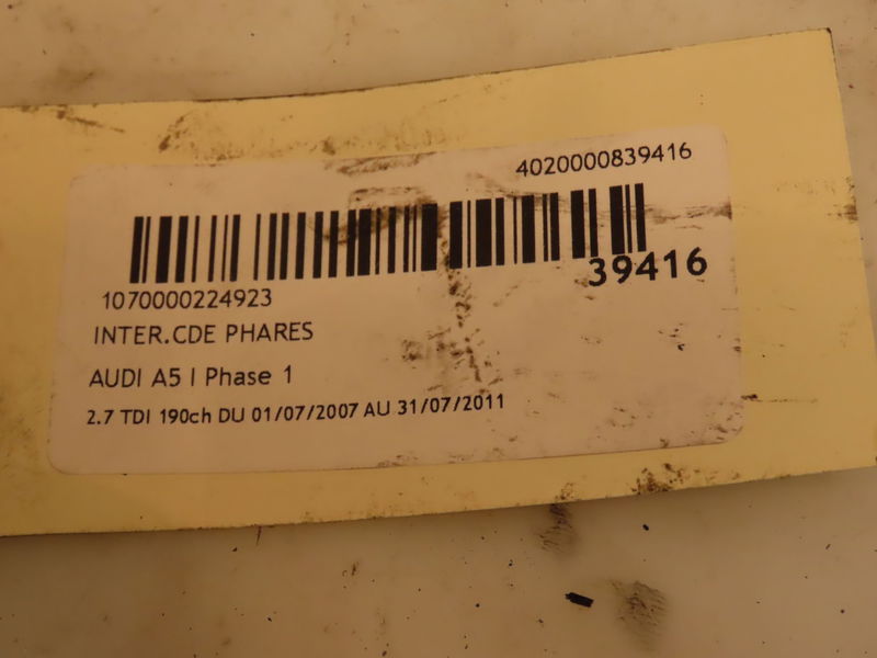 Interrupteur commande de phares Audi A5 (8T3) 2.7 tdi (2007-2012)