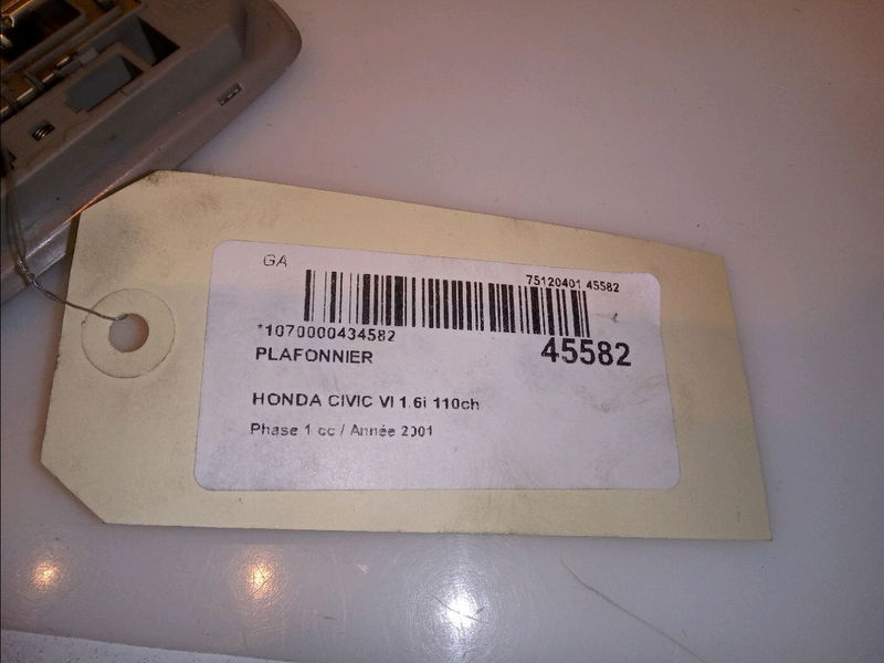 Plafonnier Honda CIVIC VII Hatchback (EU, EP, EV) 1.6 i (ep2, eu8, eu6) (2001-2005)
