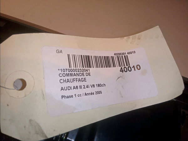 Commande de chauffage Audi A6 C6 (4F2) 2.4 (2004-2008)