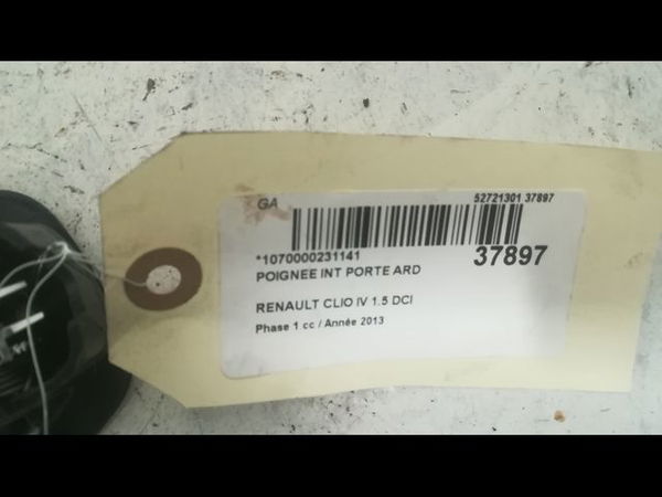 Poignee int porte ard Renault CLIO IV (BH_) 1.5 dci 90 (2012) 5 portes