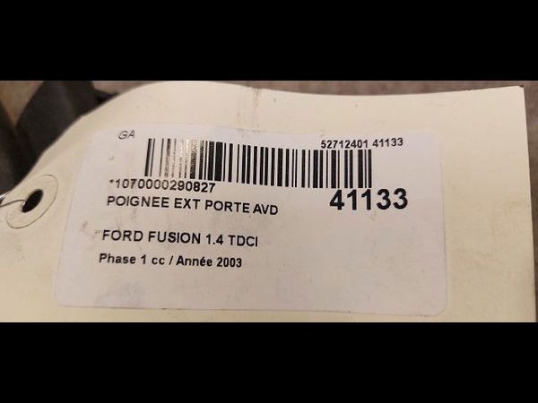 Poignee ext porte avd Ford FUSION (JU_) 1.4 tdci (2002-2012) 5 portes