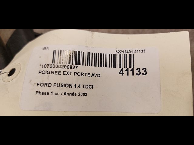 Poignee ext porte avd Ford FUSION (JU_) 1.4 tdci (2002-2012) 5 portes