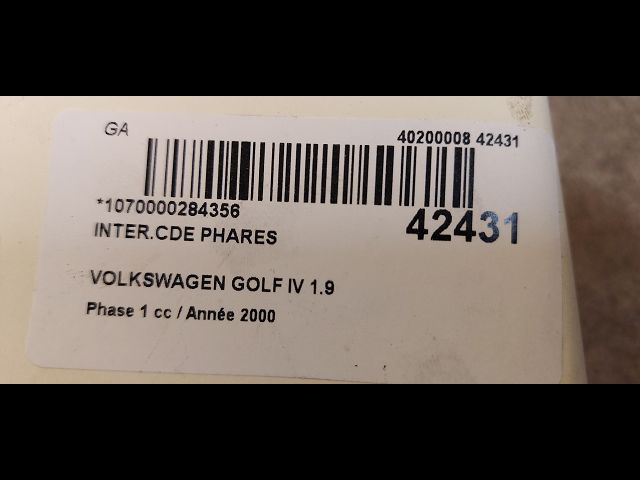 Interrupteur commande de phares Volkswagen GOLF IV (1J1) 1.9 tdi (1997-2004)