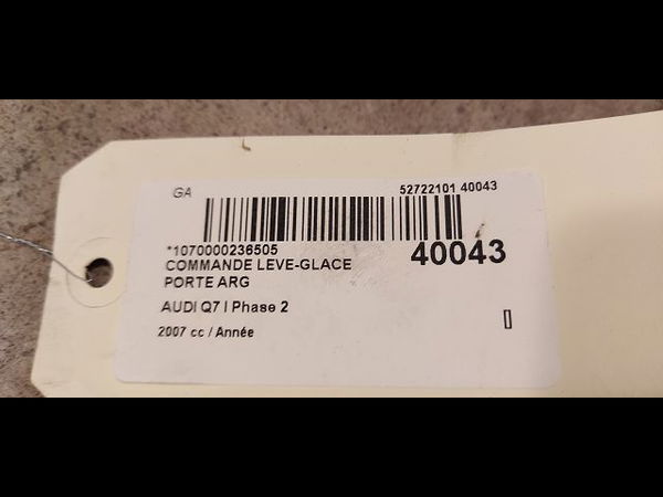 Commande leve-glace porte arrière gauche Audi Q7 (4LB) 3.0 tdi quattro (2006-2008) 5 portes