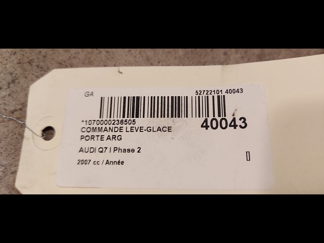 Commande leve-glace porte arrière gauche Audi Q7 (4LB) 3.0 tdi quattro (2006-2008) 5 portes