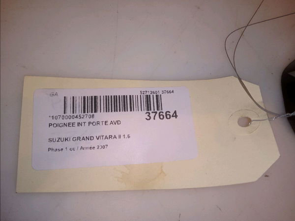 Poignee int porte avd Suzuki GRAND VITARA II (JT, TE, TD) 1.6 traction intégrale (jb416) (2005-2015)