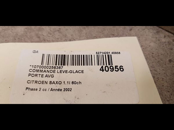 Commande lève-glace porte avant gauche Citroën SAXO (S0, S1) 1.1 x, sx (1996-2003) 5 portes