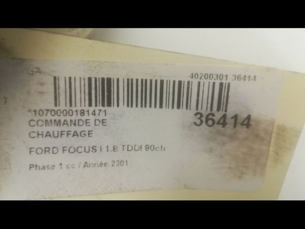 Commande de chauffage Ford FOCUS I (DAW, DBW) 1.8 turbo di - tddi (1998-2004)