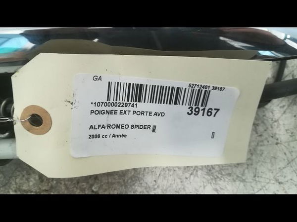 Poignee ext porte avd Alfa romeo SPIDER (939_) 2.2 jts (939exb1b, 939exb11) (2006-2011)