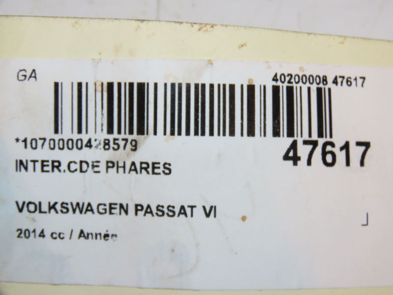 Interrupteur commande de phares Volkswagen PASSAT B7 (362) 2.0 tdi 4motion (2010-2014)