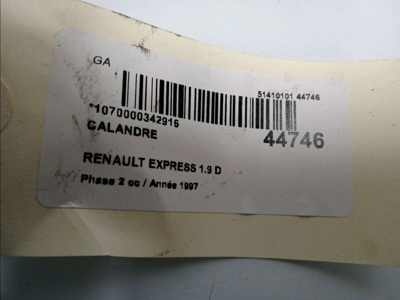 Calandre Renault EXPRESS Camionnette-Monospace (F40_, G40_) 1.9 d (f40r) (1994-1998)