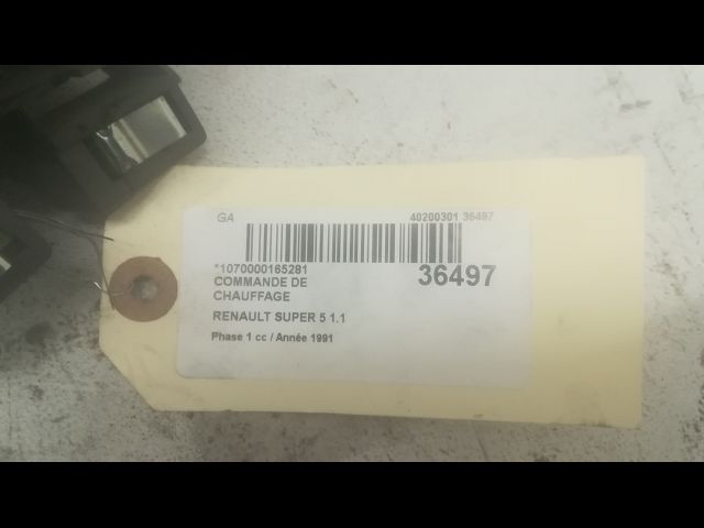 Commande de chauffage Renault SUPER 5 (B-C40_) 1.1 (1989-1990) 5 portes