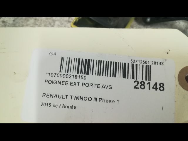 Poignee ext porte avg RENAULT TWINGO III Phase 1 06-2014