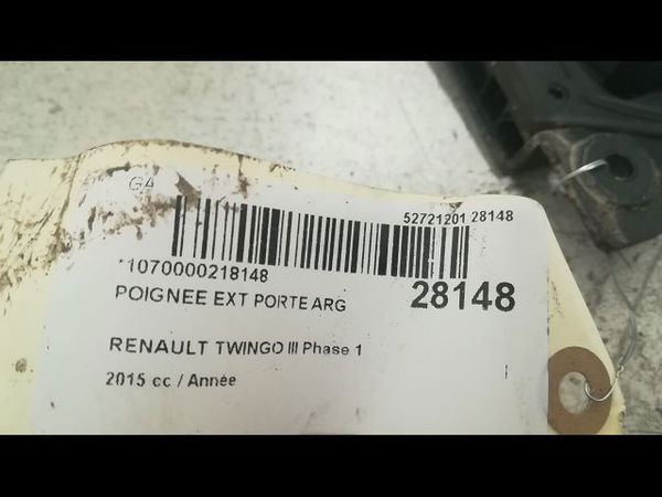 Poignee ext porte arg RENAULT TWINGO III Phase 1 06-2014