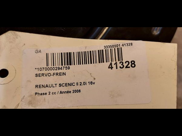 Servo-frein Renault SCÉNIC II (JM0-1_) 2.0 (jm05, jm0u, jm1n, jm1u, jm2v) (2003-2009)