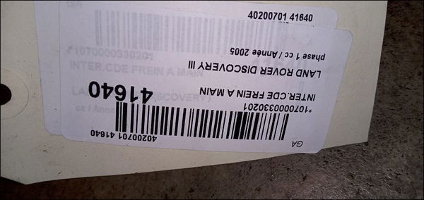Interrupteur commande de frein a main Land rover DISCOVERY III (L319) 2.7 td 4x4 (2004-2009)