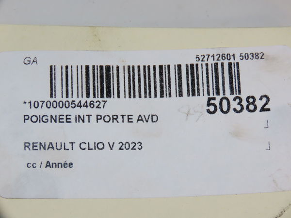 Poignee int porte avd Renault CLIO V (B7_) 1.6 e-tech 145 (b7mu) (2022)