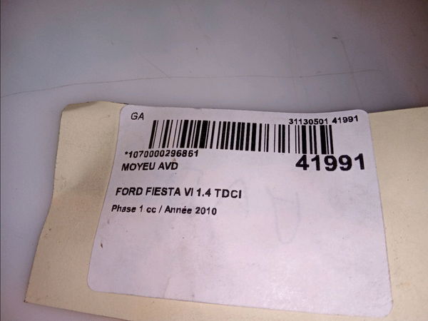 Moyeu avd Ford FIESTA VI (CB1, CCN) 1.4 tdci (2010-2012) 3 portes