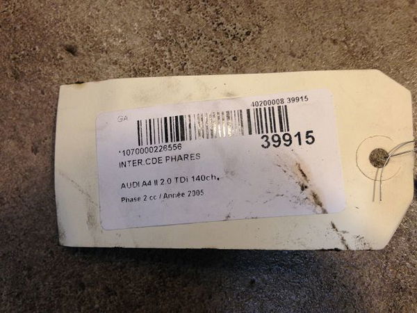 Interrupteur commande de phares Audi A4 B7 (8EC) 2.0 tdi 16v (2004-2008) 4 portes