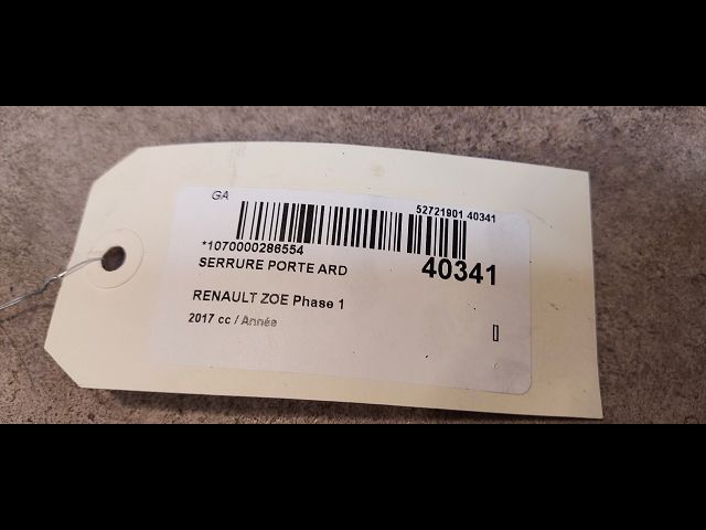 Serrure porte ard Renault ZOE (BFM_) Zoe (2012) 5 portes