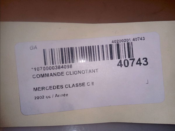 Commande clignotant Mercedes-benz CLASSE C (W203) C 200 kompressor (203.045) (2000-2002)