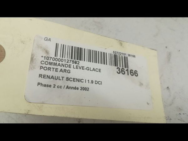 Commande leve-glace porte arrière gauche Renault SCÉNIC I Monospace (JA0-1_, FA0_) 1.9 dci (ja05, ja1f) (1999-2003) 5 portes