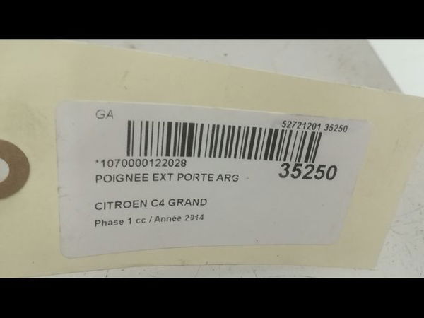 Poignee ext porte arg Citroën C4 GRAND PICASSO II (DA_, DE_) 1.6 hdi - bluehdi 115 (2013)