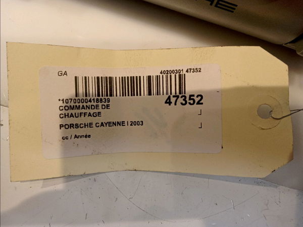 Commande de chauffage PORSCHE CAYENNE I