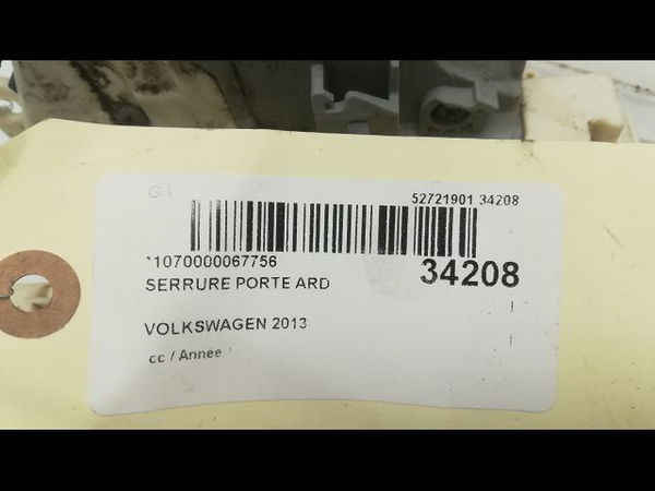 Serrure porte ard Volkswagen PASSAT B7 Variant (365) 2.0 tdi (2010-2014)