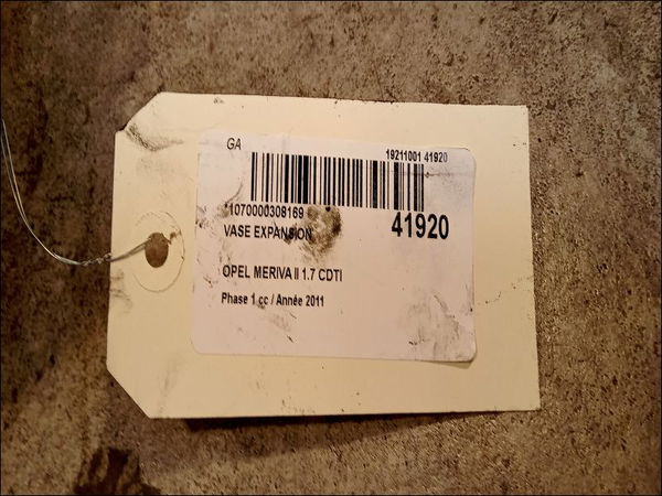 Vase expansion Opel MERIVA B Monospace (S10) 1.7 cdti (75) (2010-2017)