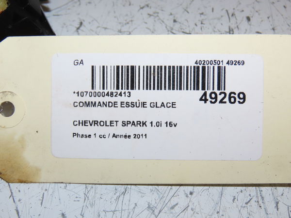 Commande essuie glace Chevrolet SPARK (M300) 1.0 (2010) 5 portes