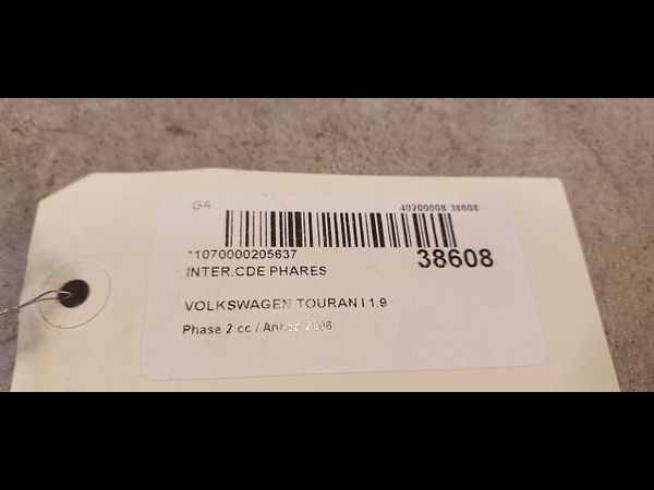 Interrupteur commande de phares Volkswagen TOURAN (1T1, 1T2) 1.9 tdi (2003-2004) 5 portes