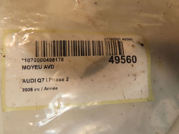 Moyeu avd Audi Q7 (4LB) 3.0 tdi quattro (2006-2008)