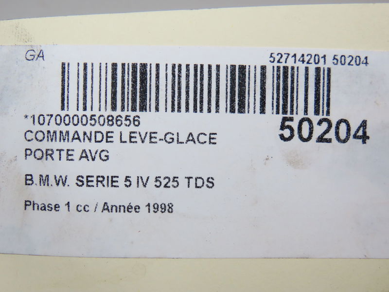 Commande lève-glace porte avant gauche Bmw 5 (E39) 525 tds (1996-2003)