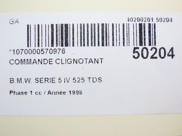Commande clignotant Bmw 5 (E39) 525 tds (1996-2003)