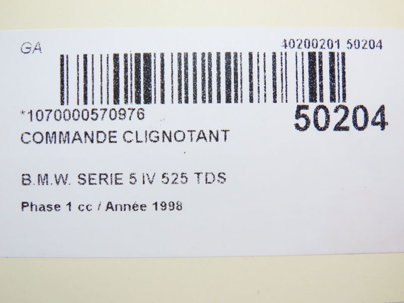 Commande clignotant Bmw 5 (E39) 525 tds (1996-2003)