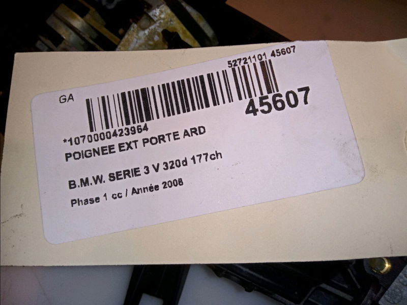 Poignee ext porte ard Bmw 3 (E90) 320 d (2004-2011)